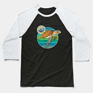 EDGE OF EXTINCTION Hawksbill Sea Turtle Baseball T-Shirt